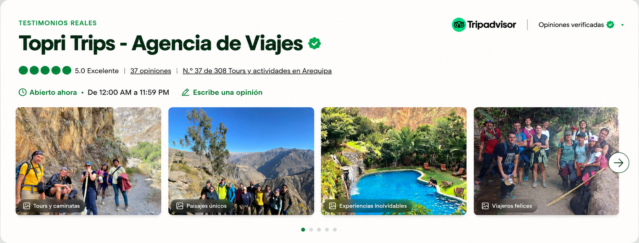 Topri Trips en TripAdvisor — 5.0 Excelente, 37 opiniones